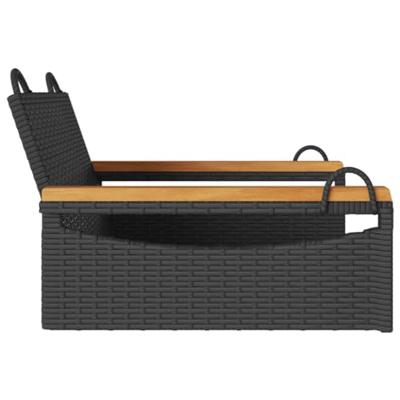 Schommelbank 63x62x40 cm poly rattan zwart Schommelbank 63x62x40 cm poly rattan zwart