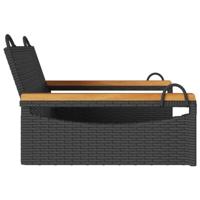 Schommelbank 63x62x40 cm poly rattan zwart - thumbnail