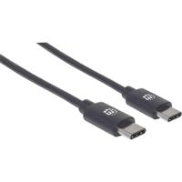 Manhattan 354868 USB-kabel USB 2.0 USB-C stekker 0.50 m Zwart - thumbnail
