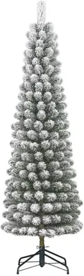 Black Box Trees Charlton Pilar kunstkerstboom besneeuwd groen 155cm