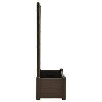 Plantenbak met latwerk 100x43x142 cm PP mokka - thumbnail