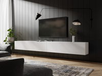 Tv-meubel KINGSTON 2 klapdeuren 245 cm mat wit - thumbnail