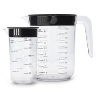 Brabantia Tasty+ Maatbeker Set 1L+250 ml Zwart/Transparant - thumbnail
