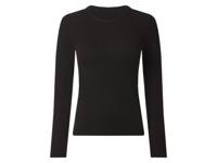 esmara Geribde dames longsleeve (Zwart, XL (48/50)) - thumbnail