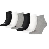 Puma Quarter Sokken Plain 6-pack Zwart / Wit / Grijs-43/46 - thumbnail