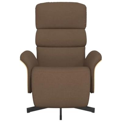 Fauteuil verstelbaar met voetensteun stof bruin Fauteuil verstelbaar met voetensteun stof bruin