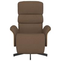 Fauteuil verstelbaar met voetensteun stof bruin - thumbnail