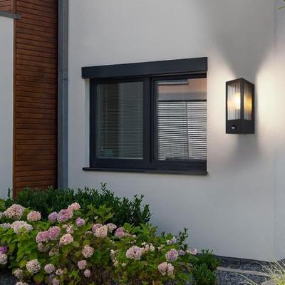 Globo WandlampGundula met sensor geribbeld glas - 31980S