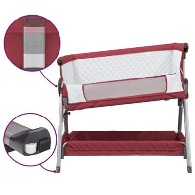Babybox met matras linnen rood