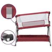 Babybox met matras linnen rood - thumbnail
