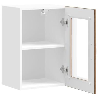 Keukenbovenkast met glazen deur Lucca oud houtkleurig