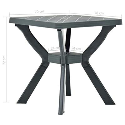 Bistrotafel 70x70x72 cm kunststof antraciet Bistrotafel 70x70x72 cm kunststof antraciet