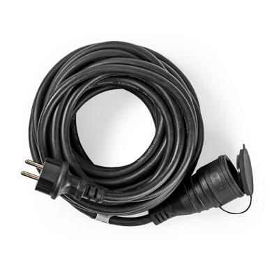 Nedis PECN115FBK Verlengkabel 15 M H05vv-f 3g1.5 Ip44 Zwart