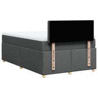 Boxspring met matras stof donkergrijs 120x190 cm - thumbnail