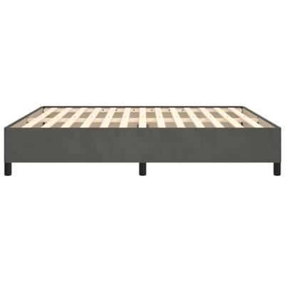 Bedframe zonder matras 160x200 cm fluweel donkergrijs
