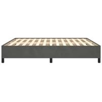 Bedframe zonder matras 160x200 cm fluweel donkergrijs - thumbnail