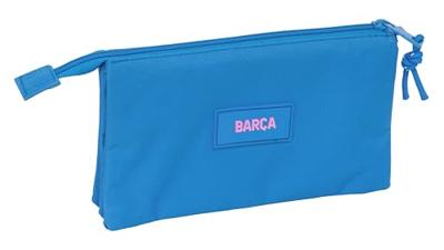Pennenetui met 3 vakken F.C. Barcelona Blauw 22 x 12 x 3 cm