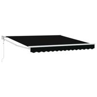 VidaXL Inklapbaar zonnescherm zwart 350 x 250 cm stof - thumbnail