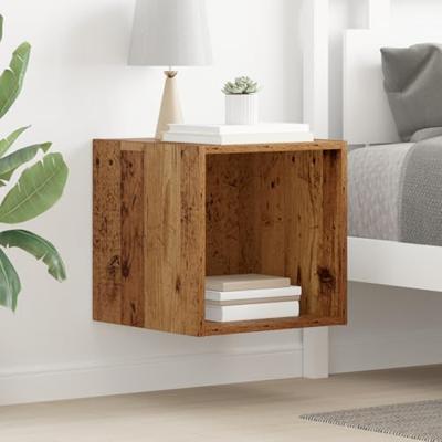 Wandkast Oud hout 37 x 37 x 37 cm Bewerkt hout Wandkast Oud hout 37 x 37 x 37 cm Bewerkt hout