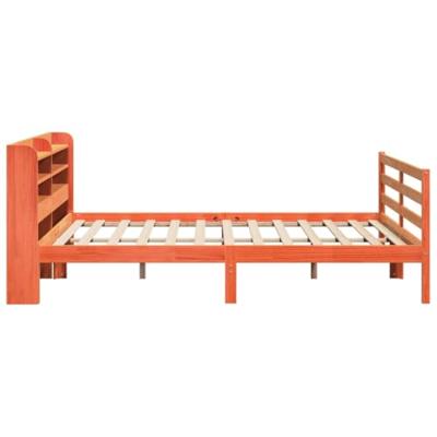 Bedframe zonder matras massief grenenhout wasbruin 200x200 cm