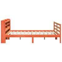 Bedframe zonder matras massief grenenhout wasbruin 200x200 cm - thumbnail