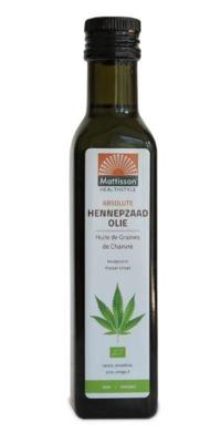 Mattisson Hennepzaadolie raw koudgeperst bio 250 Milliliter