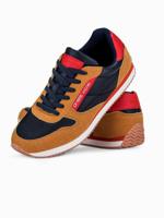 Ombre - Heren sneakers - Camel - Laag model - Stevige zolen - thumbnail