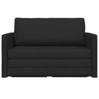 Slaapbank 110cm Zwart Stof - thumbnail