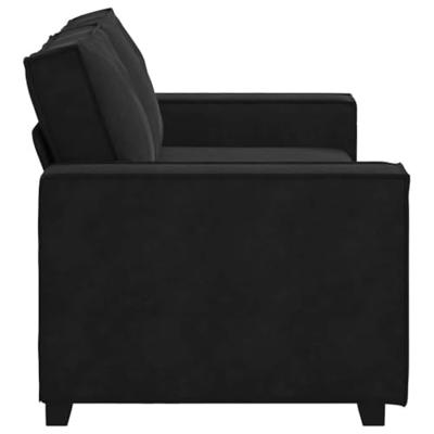 Tweezitsbank 180x78x84 cm fluweel zwart