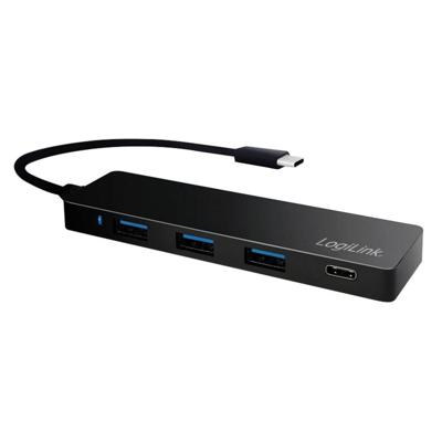 LogiLink UA0311 USB 3.0 (3.1 Gen 1) Type-C 5000Mbit/s Zwart hub 3x USB A 1x C LogiLink UA0311 USB 3.0 (3.1 Gen 1) Type-C 5000Mbit/s Zwart hub 3x USB A 1x C