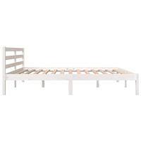 Bedframe massief grenenhout 180x200 cm wit - thumbnail