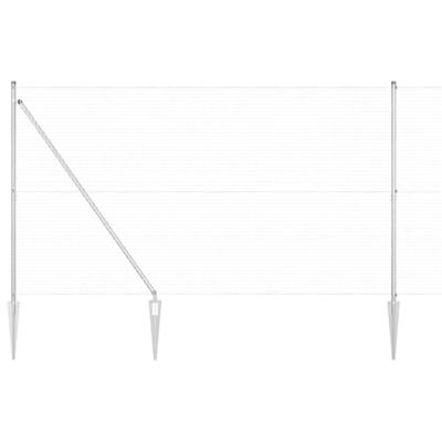 VidaXL Afrasteringspaal zilver 10 x 1,5 m (25 x 25 mm gaas) staal VidaXL Afrasteringspaal zilver 10 x 1,5 m (25 x 25 mm gaas) staal