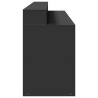Bureau met LED-verlichting 200x55x91 cm bewerkt hout zwart - thumbnail