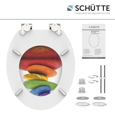 SCHÜTTE toiletbril met soft-close colorful stones - thumbnail