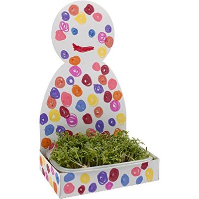 Creativ Company Waterkersbakje met figuur, huis, h: 20 cm, wit, 6 set/ 1 doos