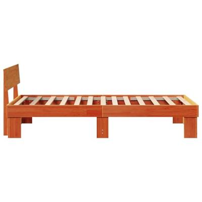 Bedframe met hoofdeinde Wasbruin 75 x 190 cm Massief grenenhout Bedframe met hoofdeinde Wasbruin 75 x 190 cm Massief grenenhout