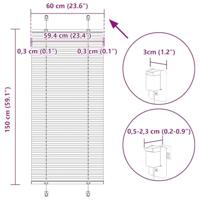 VidaXL Plissé rolgordijn 60x150 cm stofbreedte 59,4 cm antraciet - thumbnail