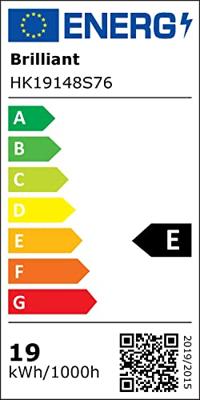 Brilliant Tuco HK19148S76 LED-plafondlamp Energielabel: E (A - G) 21 W Warmwit Zwart, Wit - thumbnail