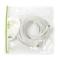 Coaxkabel 90 dB | IEC (Coax) Male - IEC (Coax) Female | 10 m | Wit - thumbnail