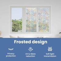 VidaXL Raamfolies 5 st mat 3d regenboogpatroon pvc - thumbnail