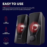 Trust GXT610 ARGUS LED 2.0 SPEAKER SET PC speaker Zwart - thumbnail
