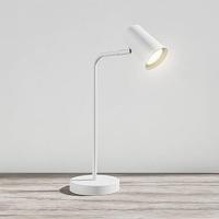 Riga - LED Tafellamp - 4 Watt 345 Lumen - 4000K Neutraal wit- Kantelbaar en Draaibaar - Ingebouwde snoerdimmer - Bureaulamp - GU10 - IP20 voor binnen - Wit - thumbnail
