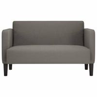 Loveseat bank 109 cm corduroy stof lichtgrijs - thumbnail
