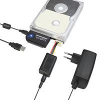 LogiLink HDD Adapter [1x USB-A 2.0 stekker - 1x SATA-stekker 7-polig, IDE-bus 40-polig, IDE-bus 44-polig] LogiLink Adapter USB 2.0 to 2,5 + 3,5 Zoll IDE + SATA - thumbnail