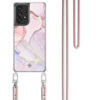 Samsung Galaxy A53 hoesje met rosegoud koord - Purple sky - thumbnail