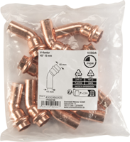 Cornat Perskoppeling Boog 45Gr 15Mm 10St - TP650315B - thumbnail