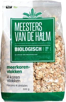 De Halm 4-Korenvlokken bio 500 Gram De Halm 4-Korenvlokken bio 500 Gram