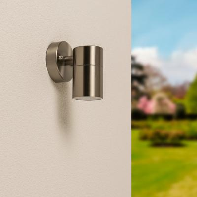 Mason - LED Wandlamp - IP44 Waterdicht - Voor binnen en buiten - GU10 Fitting - Dimbaar - RVS - Buitenlamp - Downlight - Industriëel