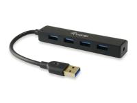 Equip Equip Life 4-Port USB 3.0 Hub - Hub - 4 x SuperSpeed USB 3.0 128953 USB-hub 4 poorten USB-A USB 3.0 5 GBit/s Zwart - thumbnail