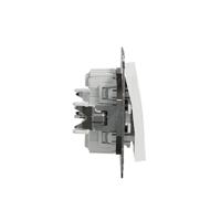 Schneider Electric EPH0670121D Dubbele wisselschakelaar Asfora Wit (RAL 9003) 1 stuk(s) - thumbnail